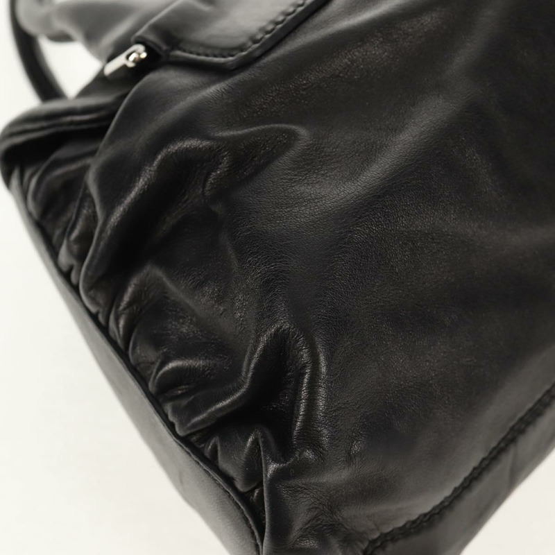 【日本直送】華倫天奴 (VALENTINO) 手提包，黑色銀色真皮，正品，貨號 152881A-14