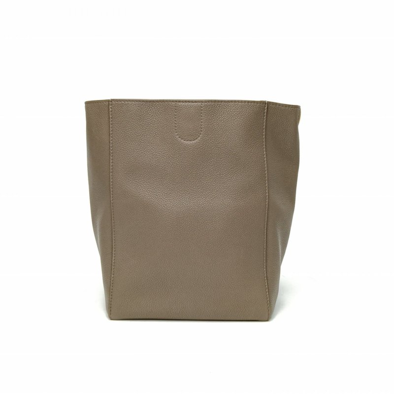 CELINE SangleBucket水桶包小號灰色牛皮金扣肩背包-2