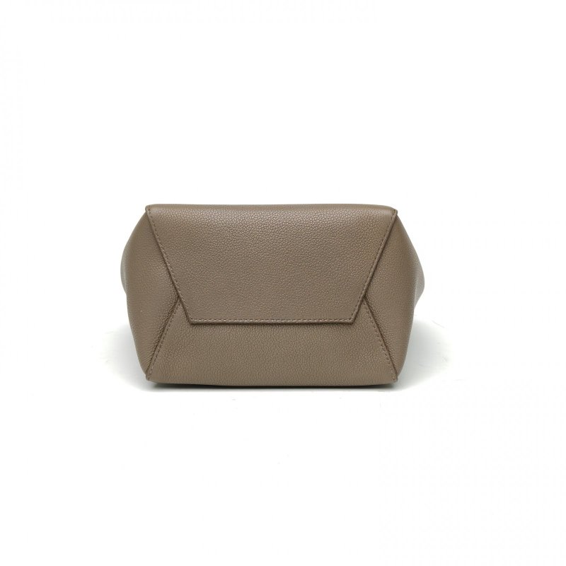 CELINE SangleBucket水桶包小號灰色牛皮金扣肩背包-4