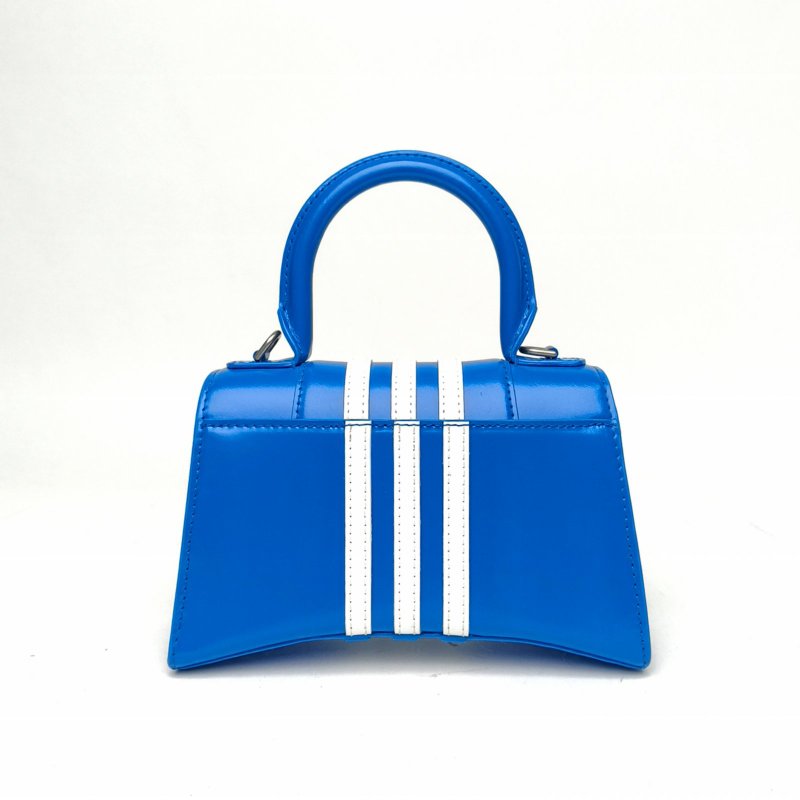 BALENCIAGA Hourglass沙漏XS碼藍色牛皮阿迪達斯聯名肩背包-2