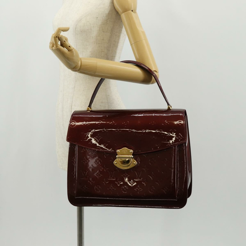 【日本直送】路易威登 Monogram Vernis Romaine 手袋 Rouge Favist M91393 正品 151670V-23