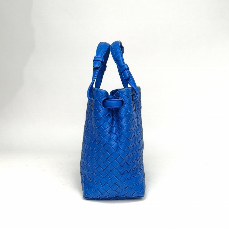 BOTTEGA VENETA 藍色羊皮BV編織TOTE手提包肩背包-1
