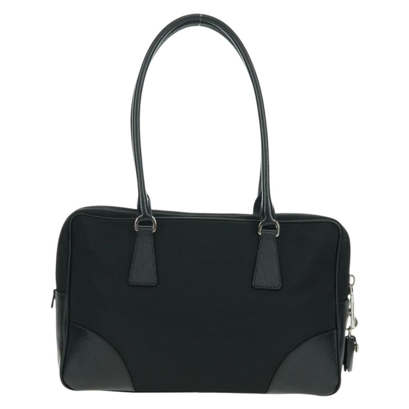 【日本直送】PRADA 單肩包 尼龍皮革 黑色 銀色 正品 yk20181V-1