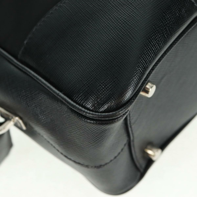 【日本直送】PRADA 單肩包 尼龍皮革 黑色 銀色 正品 yk20181V-7