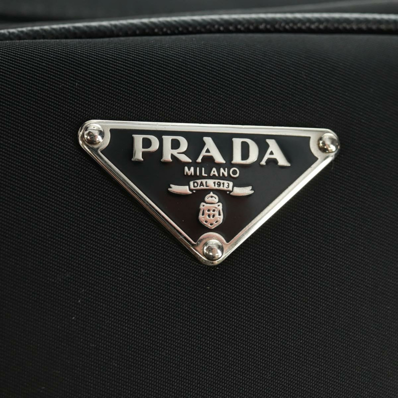 【日本直送】PRADA 單肩包 尼龍皮革 黑色 銀色 正品 yk20181V-18