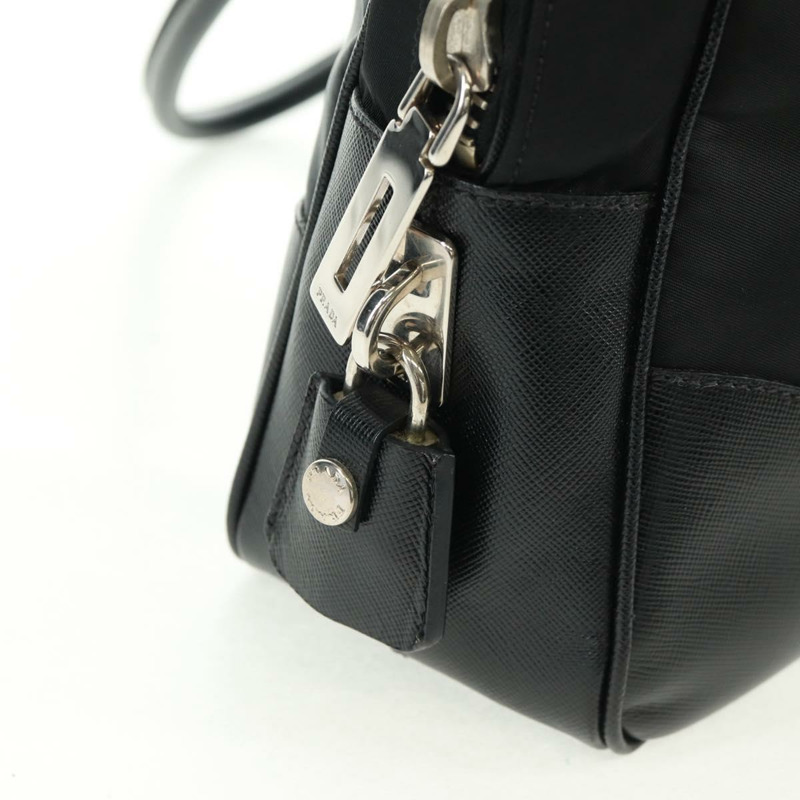 【日本直送】PRADA 單肩包 尼龍皮革 黑色 銀色 正品 yk20181V-19
