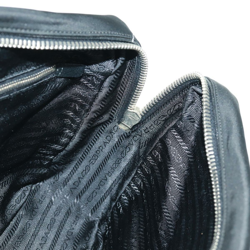 【日本直送】PRADA 單肩包 尼龍皮革 黑色 銀色 正品 yk20181V-21