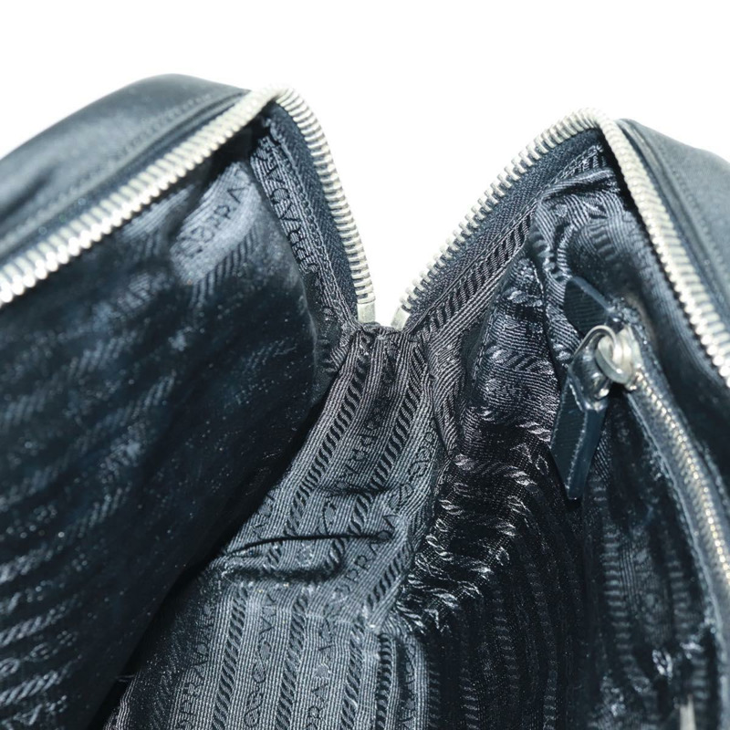 【日本直送】PRADA 單肩包 尼龍皮革 黑色 銀色 正品 yk20181V-22