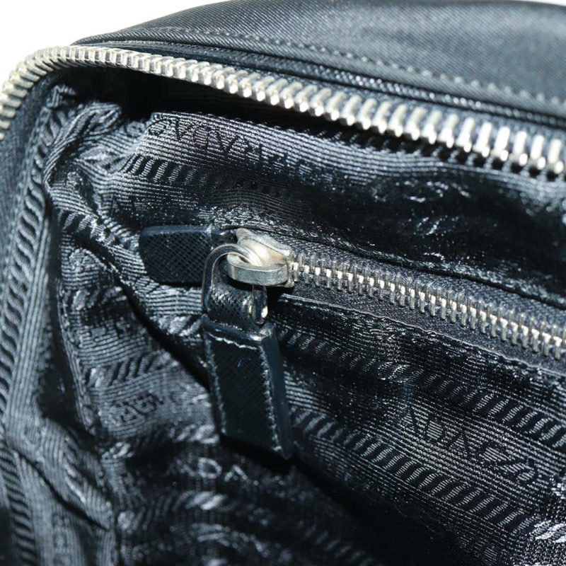 【日本直送】PRADA 單肩包 尼龍皮革 黑色 銀色 正品 yk20181V-23