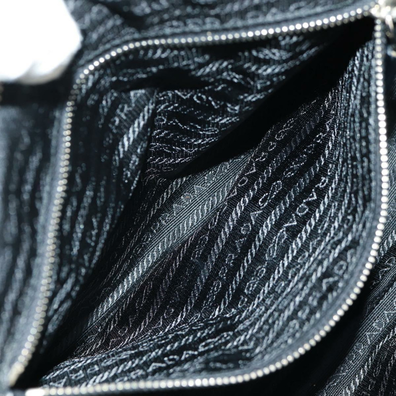 【日本直送】PRADA 單肩包 尼龍皮革 黑色 銀色 正品 yk20181V-24