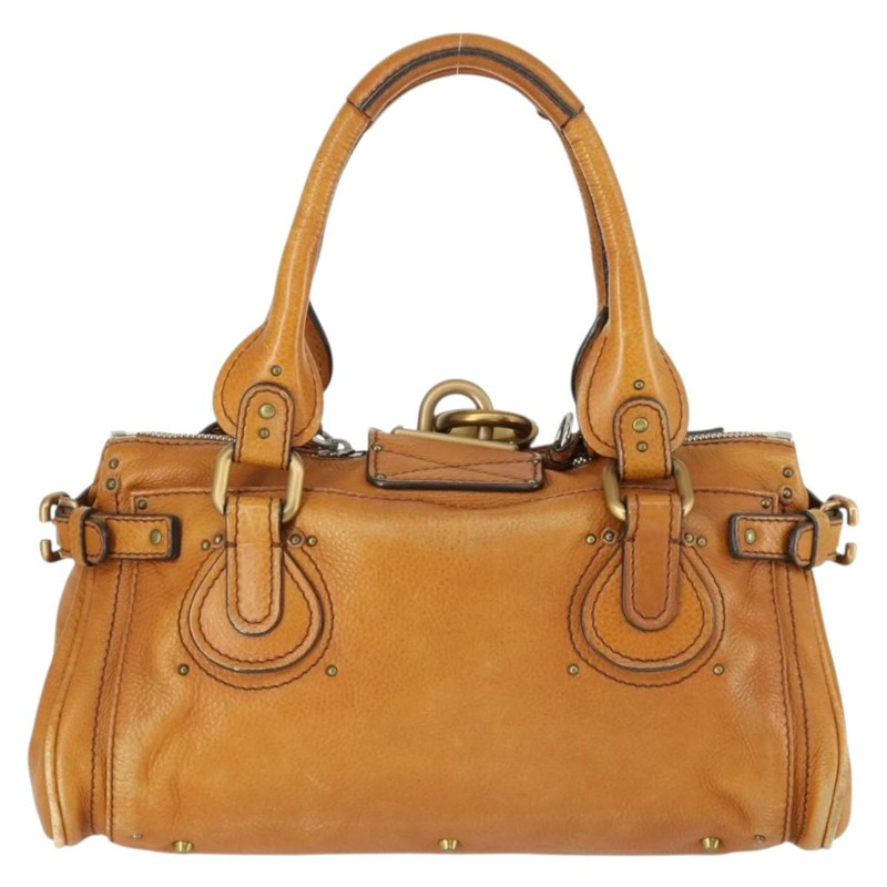 【日本直送】Chloe Paddington 手提包 皮革 棕色 金色 正品 am10564V-1