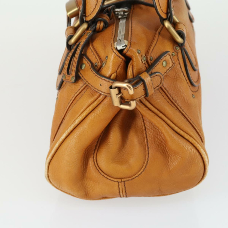 【日本直送】Chloe Paddington 手提包 皮革 棕色 金色 正品 am10564V-2