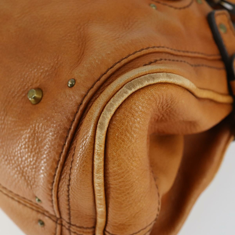 【日本直送】Chloe Paddington 手提包 皮革 棕色 金色 正品 am10564V-8