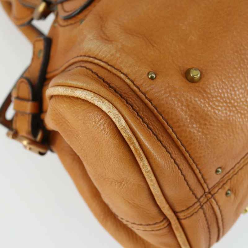 【日本直送】Chloe Paddington 手提包 皮革 棕色 金色 正品 am10564V-13