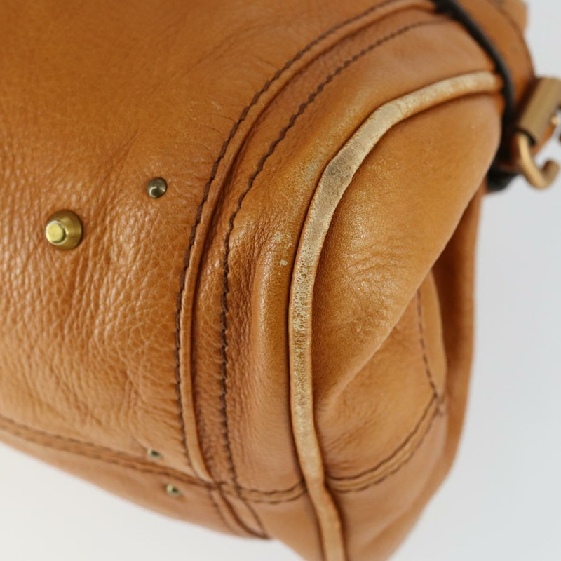 【日本直送】Chloe Paddington 手提包 皮革 棕色 金色 正品 am10564V-14