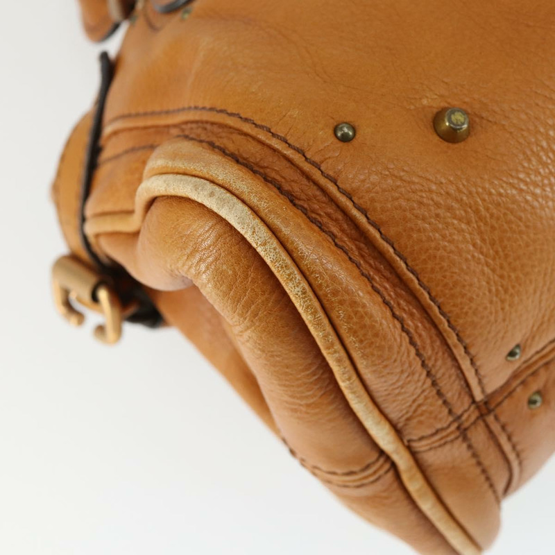【日本直送】Chloe Paddington 手提包 皮革 棕色 金色 正品 am10564V-15