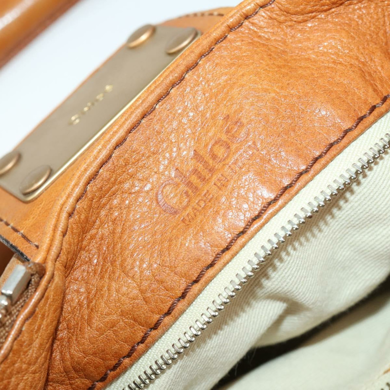 【日本直送】Chloe Paddington 手提包 皮革 棕色 金色 正品 am10564V-18