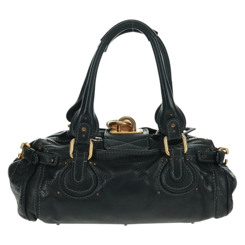 【日本直送】Chloe Paddington 手提包 真皮 黑色 金 銀色 正品 yk20186SAV-1