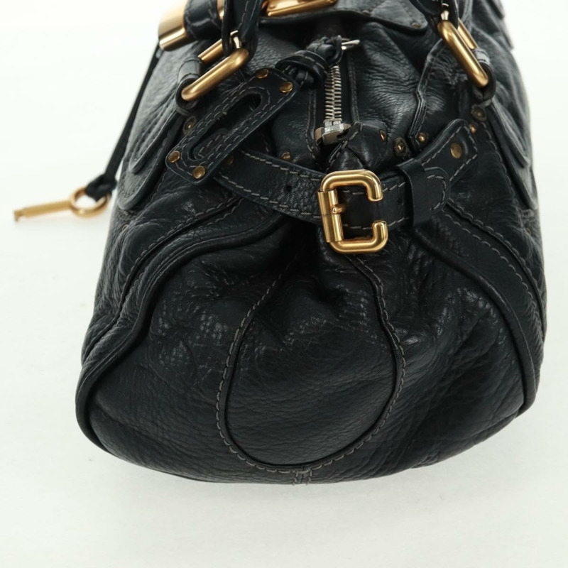 【日本直送】Chloe Paddington 手提包 真皮 黑色 金 銀色 正品 yk20186SAV-2