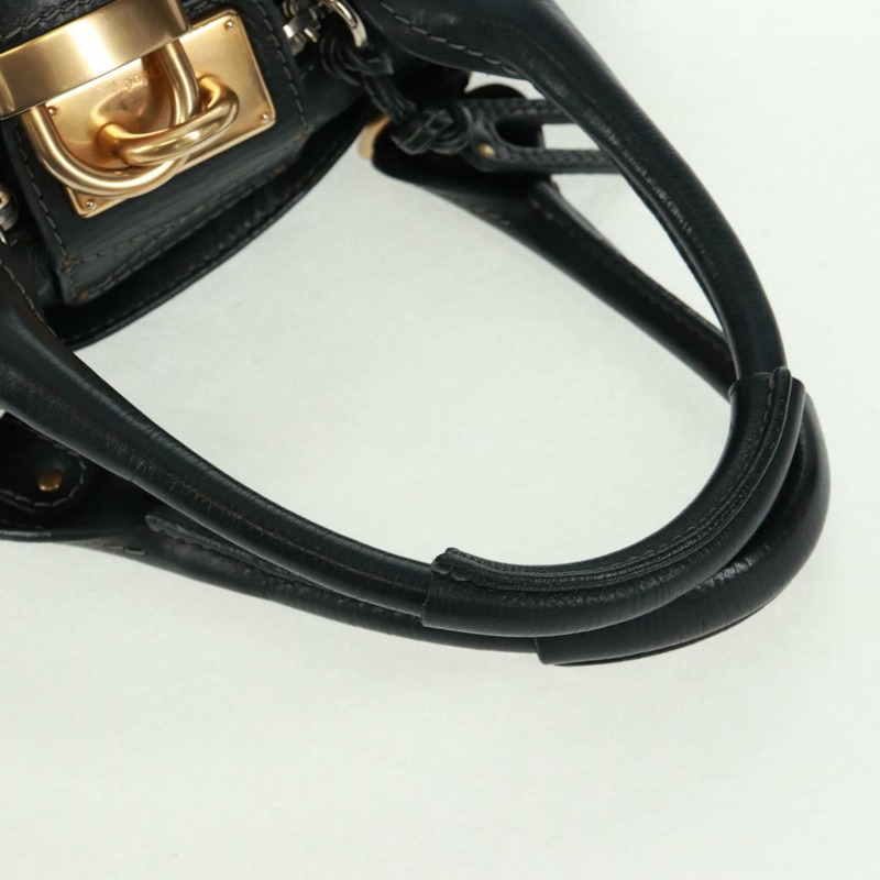 【日本直送】Chloe Paddington 手提包 真皮 黑色 金 銀色 正品 yk20186SAV-6