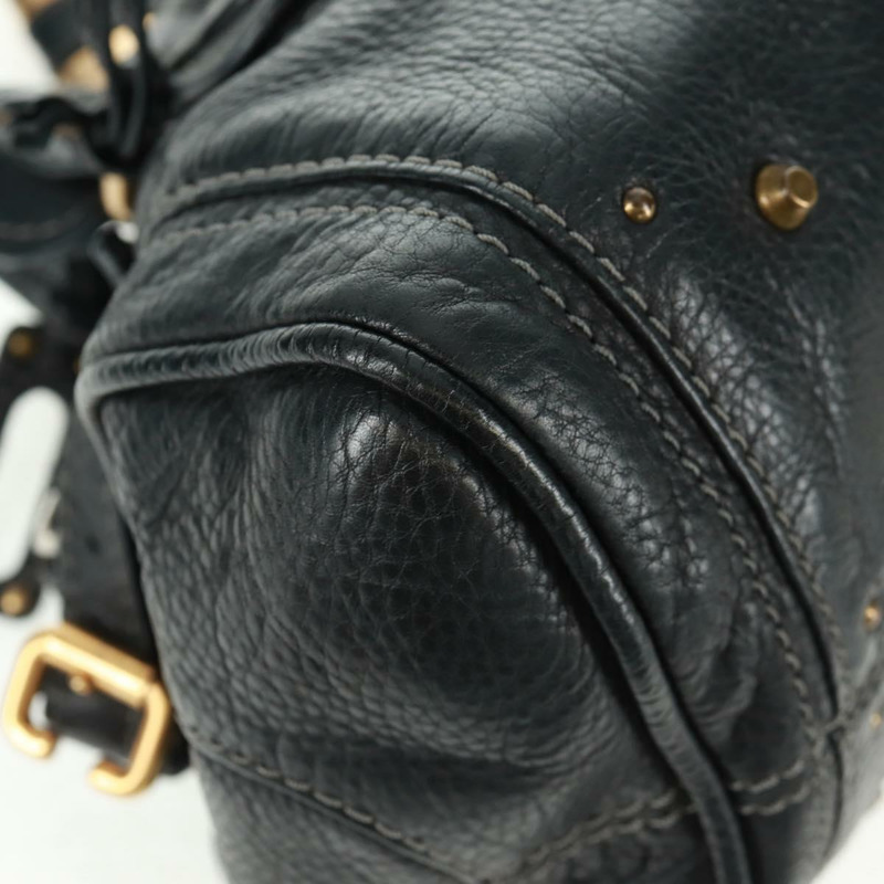 【日本直送】Chloe Paddington 手提包 真皮 黑色 金 銀色 正品 yk20186SAV-7