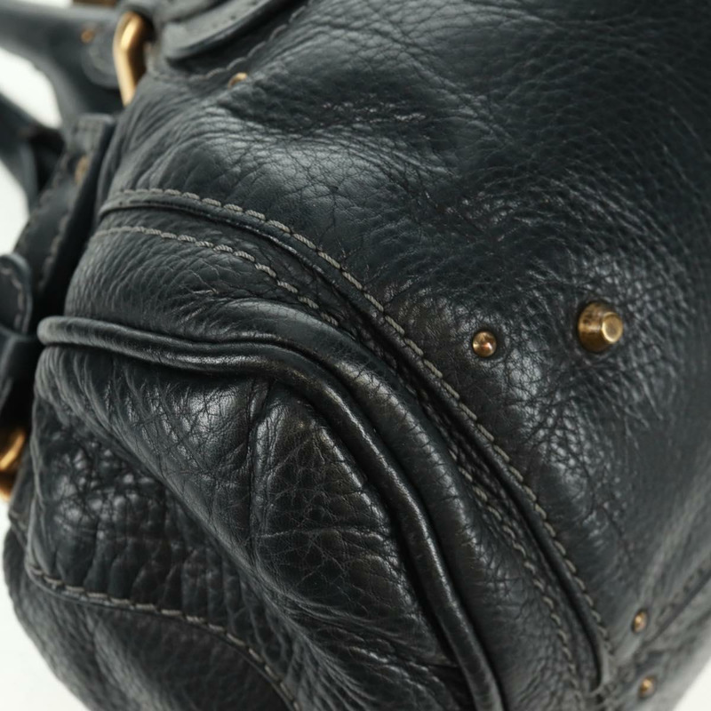 【日本直送】Chloe Paddington 手提包 真皮 黑色 金 銀色 正品 yk20186SAV-15