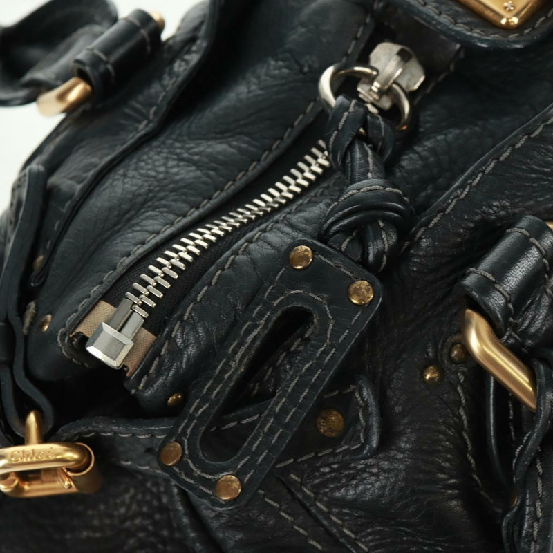 【日本直送】Chloe Paddington 手提包 真皮 黑色 金 銀色 正品 yk20186SAV-18
