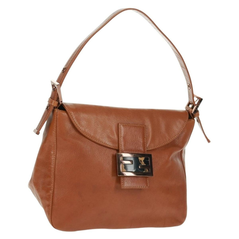 【日本直送】FENDI Mamma Baguette 單肩包 皮革 棕色 正品 yk20189SAV-0