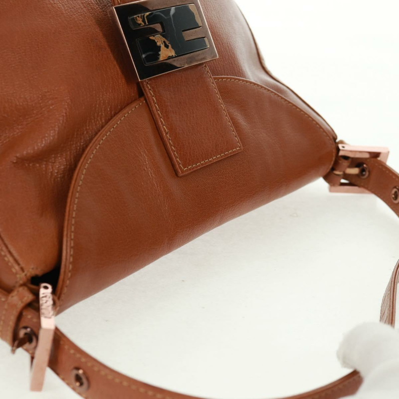 【日本直送】FENDI Mamma Baguette 單肩包 皮革 棕色 正品 yk20189SAV-5