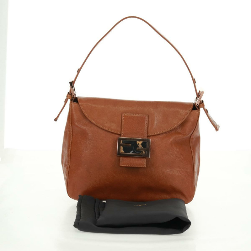 【日本直送】FENDI Mamma Baguette 單肩包 皮革 棕色 正品 yk20189SAV-11