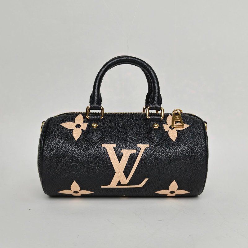 LOUIS VUITTON PAPILLON巴比龍BB20三合一黑色牛皮晶片肩背包-2