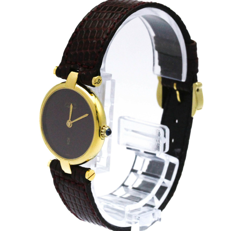 卡地亞 Must Vendome 鍍金石英女士腕錶-1