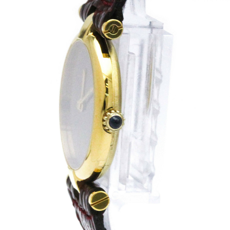 卡地亞 Must Vendome 鍍金石英女士腕錶-3