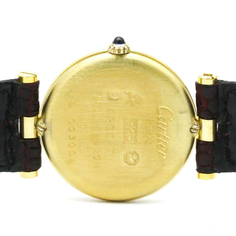 卡地亞 Must Vendome 鍍金石英女士腕錶-5