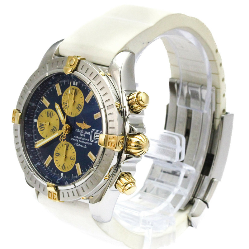 百年靈 Chronomat Evolution 18K 金鋼男錶 B13356 拋光-1