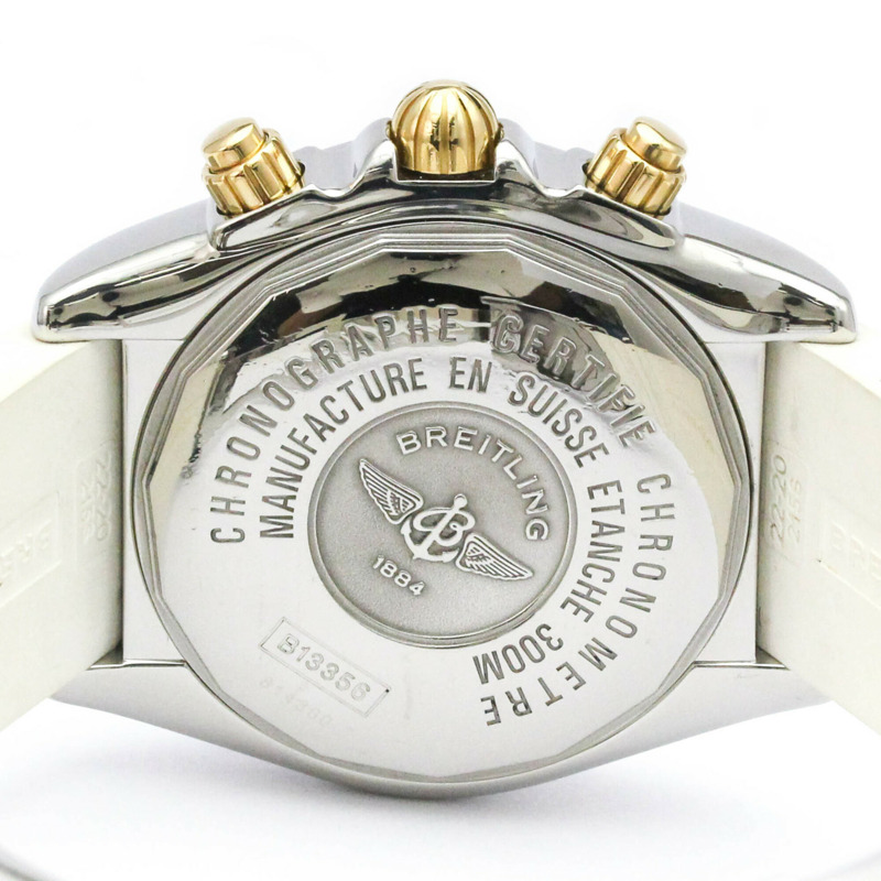 百年靈 Chronomat Evolution 18K 金鋼男錶 B13356 拋光-5