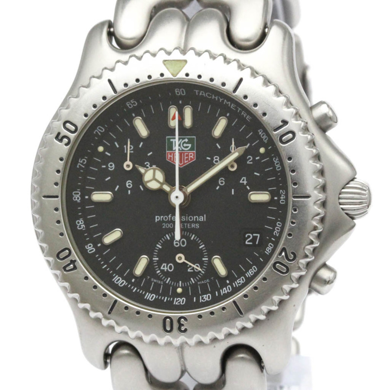 TAG HEUER 豪雅 Sel Chronograph 200公尺精鋼石英男錶 S39.306 拋光款-0