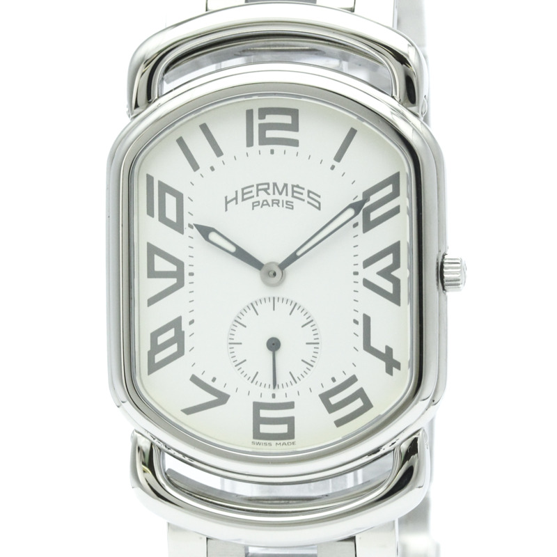 愛馬仕 Rally 系列不鏽鋼石英男士腕錶 RA1.810 拋光款-0