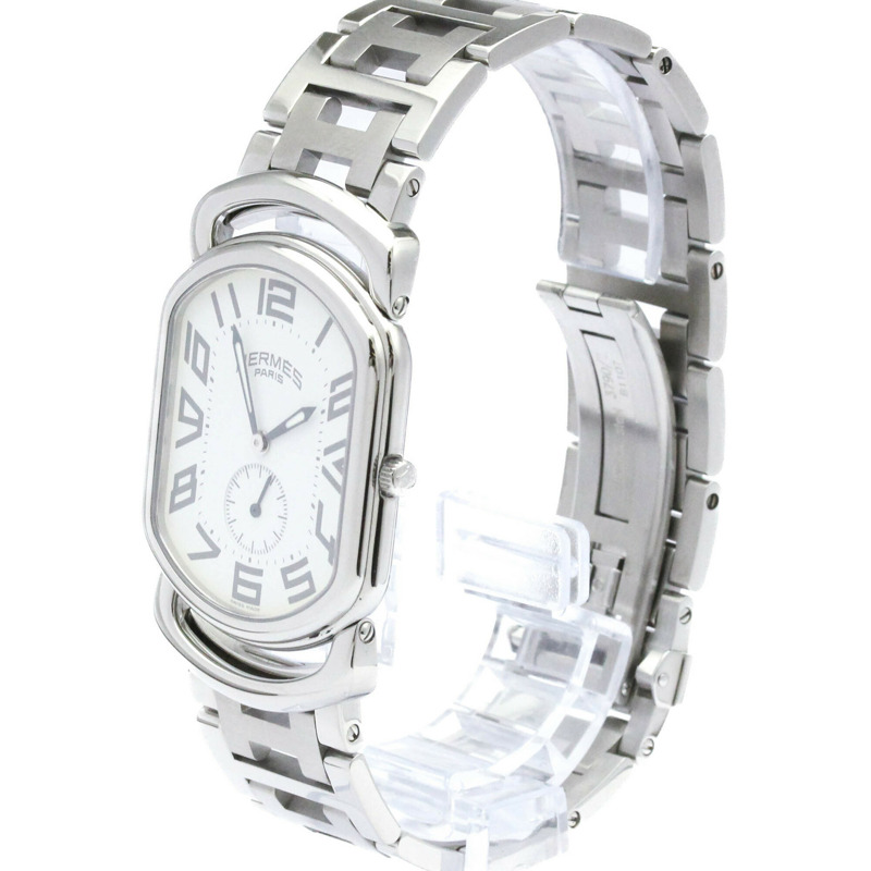 愛馬仕 Rally 系列不鏽鋼石英男士腕錶 RA1.810 拋光款-1