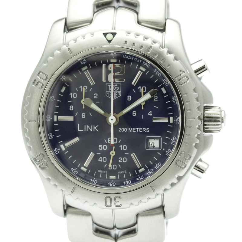 TAG HEUER 豪雅 Link 計時碼錶 精鋼石英男錶 CT1110 拋光-0
