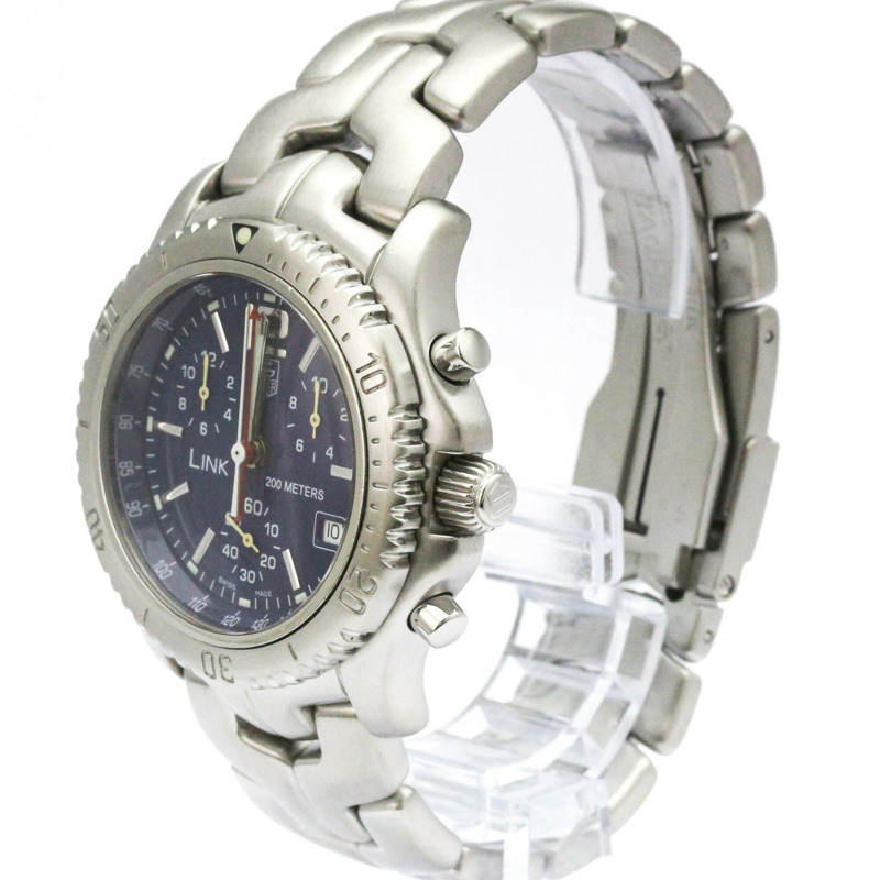 TAG HEUER 豪雅 Link 計時碼錶 精鋼石英男錶 CT1110 拋光-1