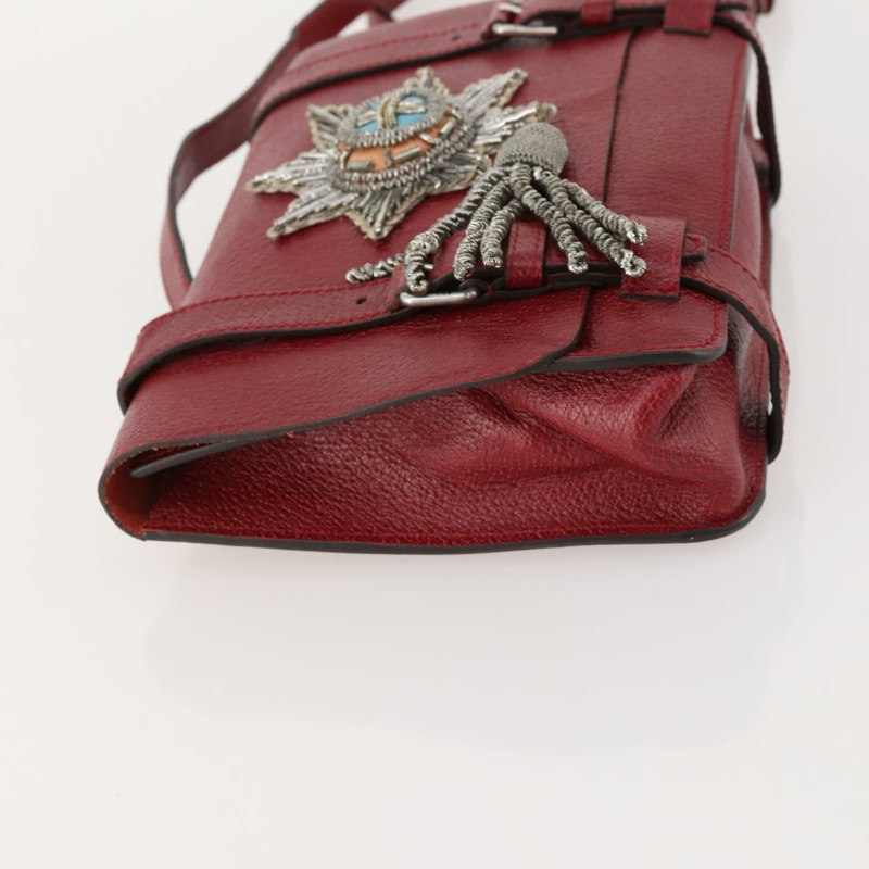 【日本直送】GUCCI 紅色銀色皮革單肩包 484676 正品 168926A-3