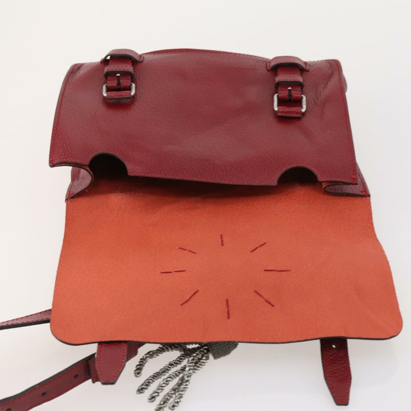 【日本直送】GUCCI 紅色銀色皮革單肩包 484676 正品 168926A-8
