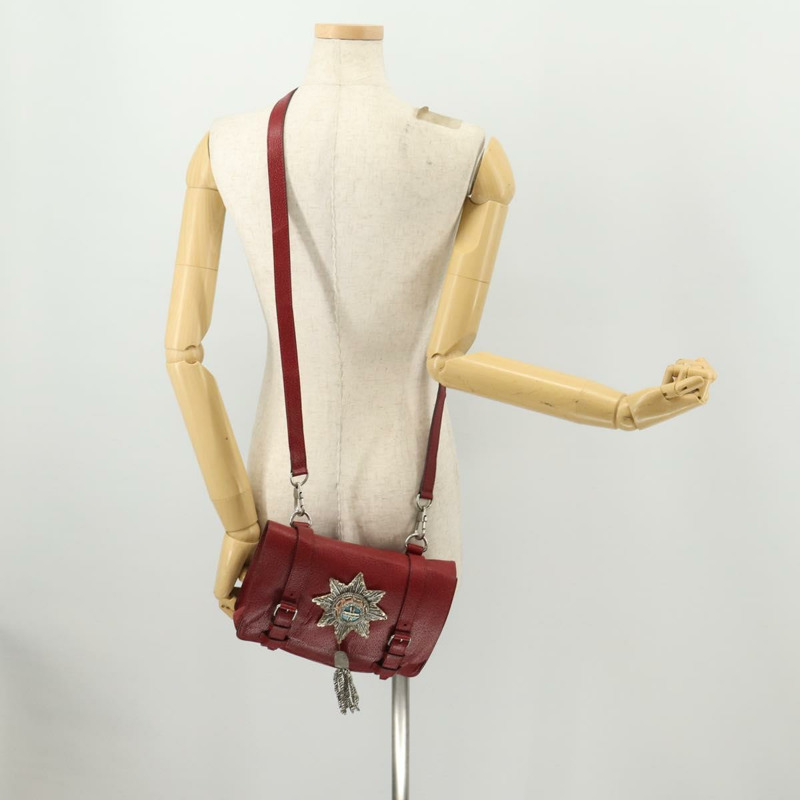 【日本直送】GUCCI 紅色銀色皮革單肩包 484676 正品 168926A-22