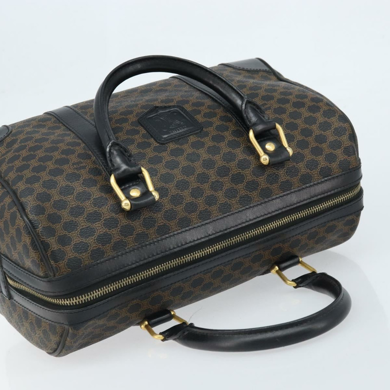 【日本直送】CELINE Macadam帆布迷你波士頓包 PVC皮革 黑色金色 正品 am10759V-5