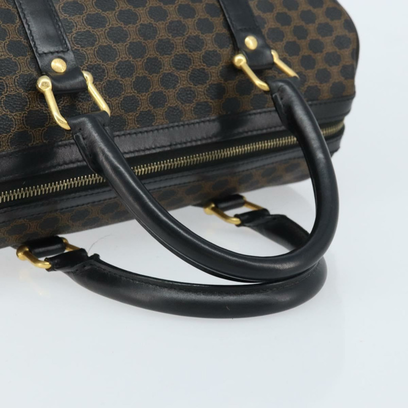 【日本直送】CELINE Macadam帆布迷你波士頓包 PVC皮革 黑色金色 正品 am10759V-6