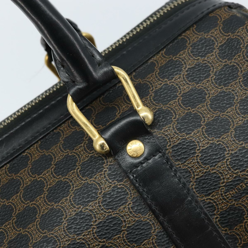 【日本直送】CELINE Macadam帆布迷你波士頓包 PVC皮革 黑色金色 正品 am10759V-8