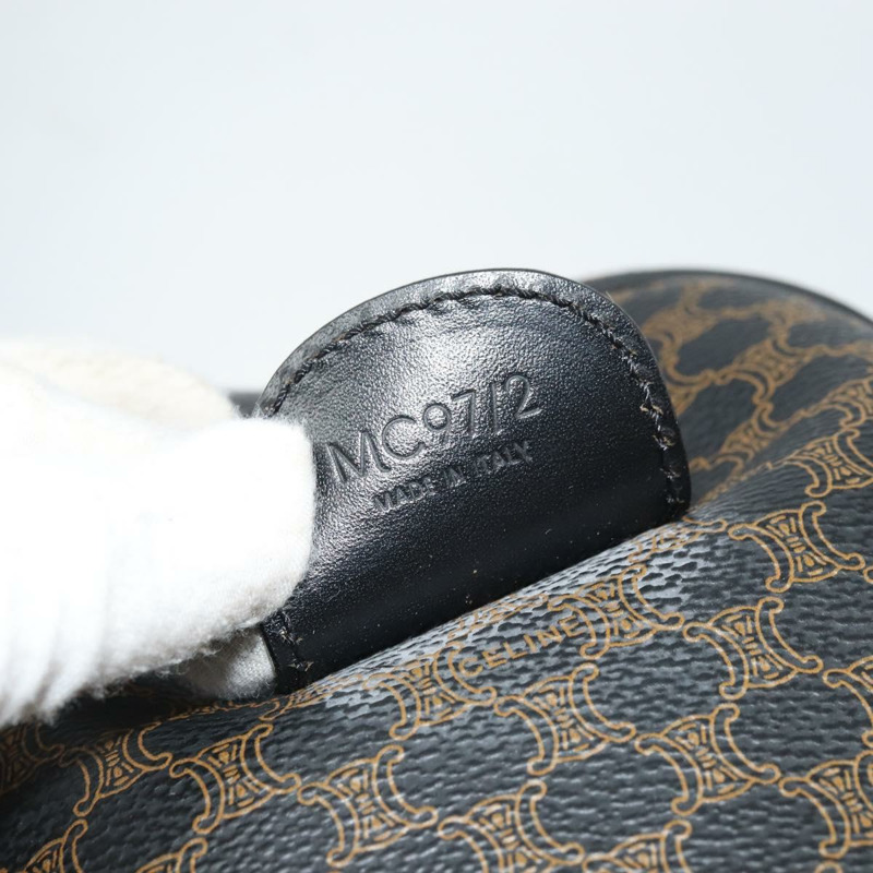 【日本直送】CELINE Macadam帆布迷你波士頓包 PVC皮革 黑色金色 正品 am10759V-11