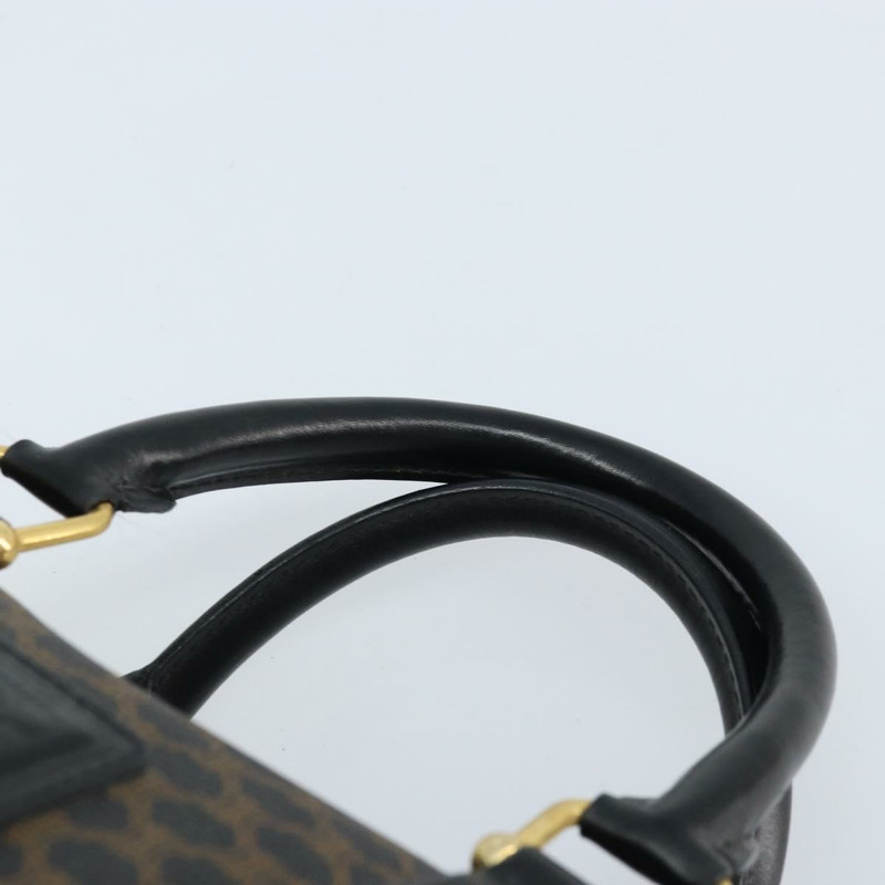 【日本直送】CELINE Macadam帆布迷你波士頓包 PVC皮革 黑色金色 正品 am10759V-13