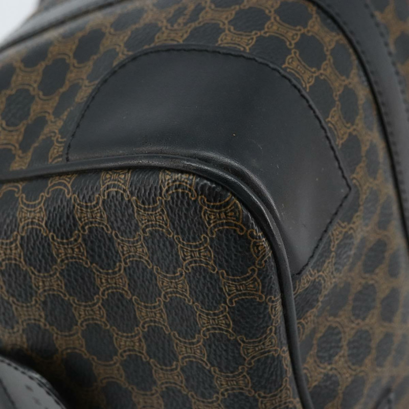 【日本直送】CELINE Macadam帆布迷你波士頓包 PVC皮革 黑色金色 正品 am10759V-16